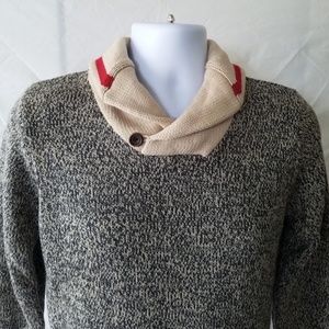 Youth Roots Cabin Canada Shawl Sweater Pullover